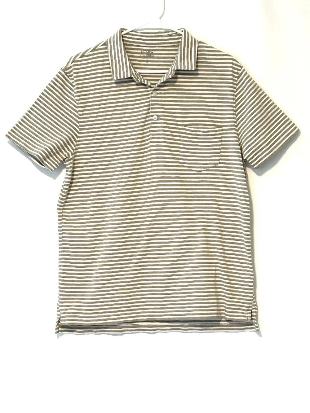 J Crew Men's short sleeve polo shirt, size largs